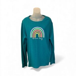 Teal Rainbow Kids Sweatshirt